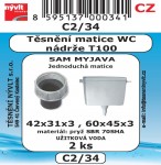 C2/34   SADA těsnění montážní matice splachovače wc T100 pryž 2