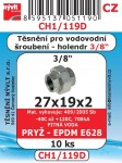 CH1/119D SADA 3/8" 27x19x2 voda pryž EPDM E628 atest 10ks 2