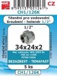 CH1/126K SADA 1/2" 34x24x2 vodo šroubení  TEMAFAST 5ks 2