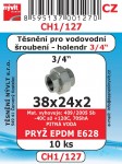 CH1/127   SADA3/4" 38x24x2 vodo.šr.holand. pryž EPDM E628 10ks 2
