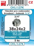 CH1/127K SADA 3/4" 38x24x2 vod šroubení  holandské  TEMAFAST 5ks 2