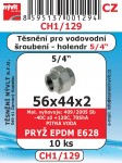 CH1/129   SADA5/4" 56x44x2 vodo šr. holand. pryž EPDM E628 10ks 2