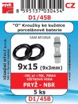 D1/45B   SADA 9x15  o kroužků pryž  5ks 1