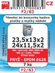 F2/83 SADA ploché těs pračka myčka EPDM E628 nahrazuje F2/84 7ks 2