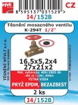 I4/152B   SADA 1/2" na šroubení mosazných ventilů K294T 2ks 2