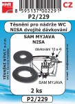 P2/229   SADA nádrží s dvojitým dávkováním WC NISA 2ks 1