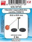 U3/271C   SADA 18,22mm těs WC nap zař ESSETI pryž  2ks 1